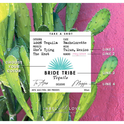 Personalized Bachelorette Casamigos Labels 50 mL | Wife of the Party Tequila Label | Fiesta Bachelorette Party Favor | DIY Bachelorette Labels