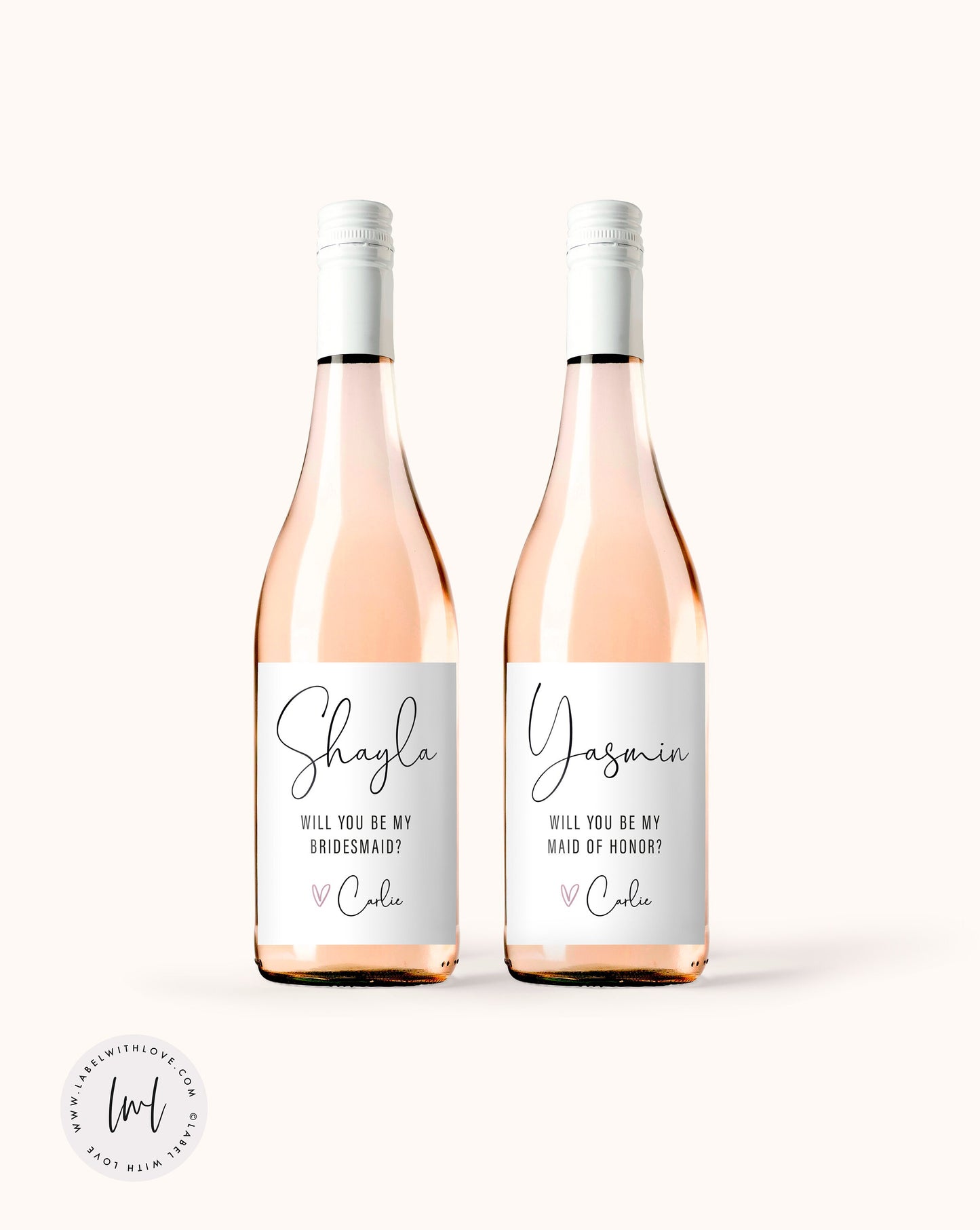 Will You Be My Bridesmaid, Bridesmaid Proposal Wine Label, Maid of Honor Wine Label - Personalized Wine Label - Bridesmaid Wine Bottle Label