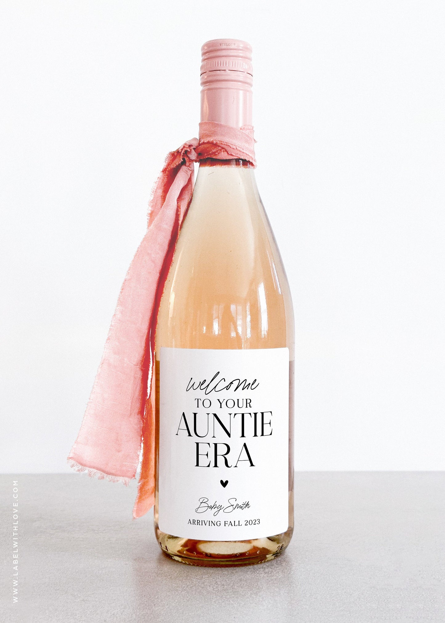 Pregnancy Announcement New Aunt Gift Baby Reveal Grandparents Wine Label  Baby Shower Hostess Gift  Auntie Era Gift New Baby Wine DCAE