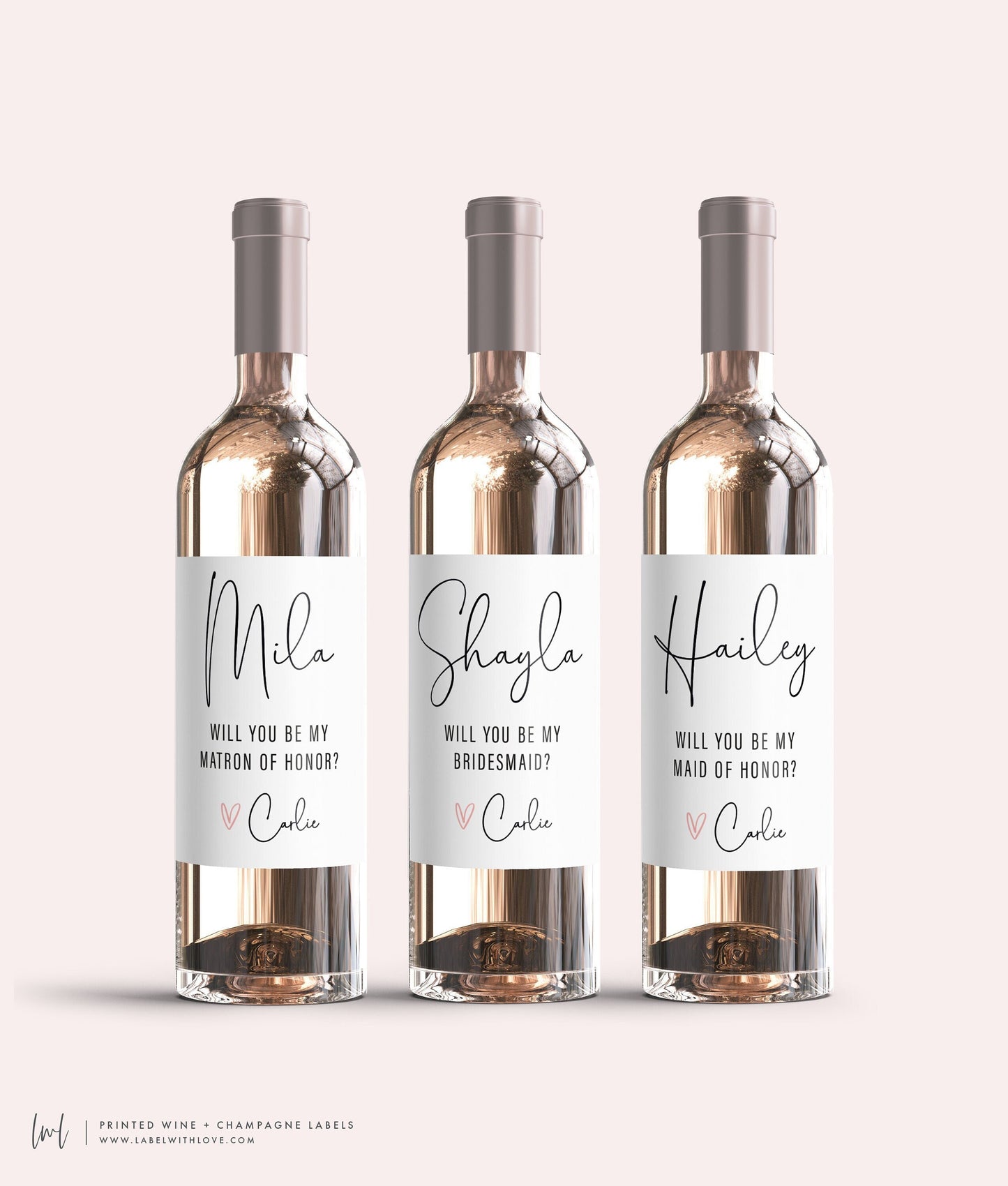 Will You Be My Bridesmaid, Bridesmaid Proposal Wine Label, Maid of Honor Wine Label - Personalized Wine Label - Bridesmaid Wine Bottle Label