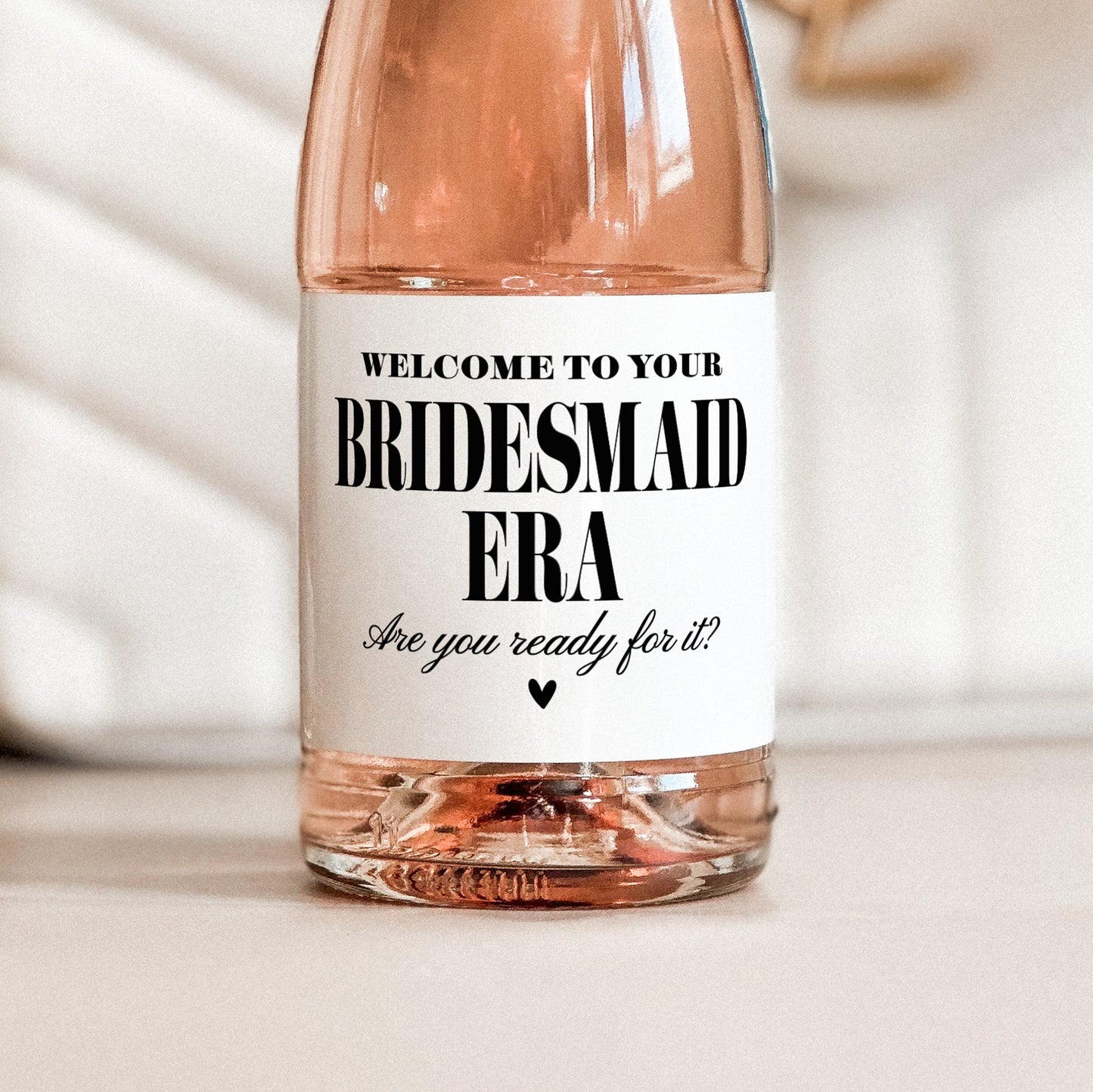 Bridesmaid Era Mini Champagne Label | Maid of Honor Proposal Gift | Bridesmaid Box Idea | Bridesmaid Candle Label TA