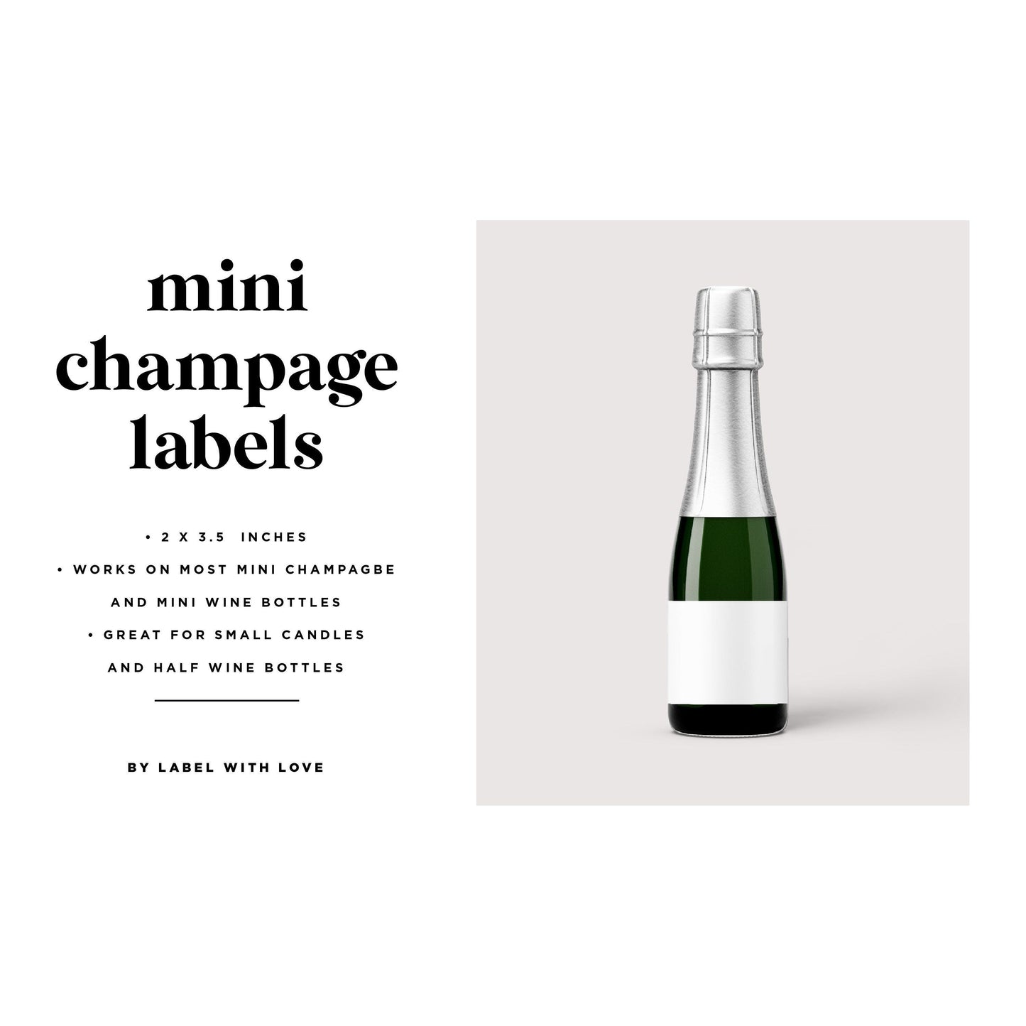 Bridesmaid Mini Champagne Labels | Bridesmaid Proposal Bottle Labels | Bridesmaid Box | Pairs Well With Bridesmaid Duties | Bottle Stickers