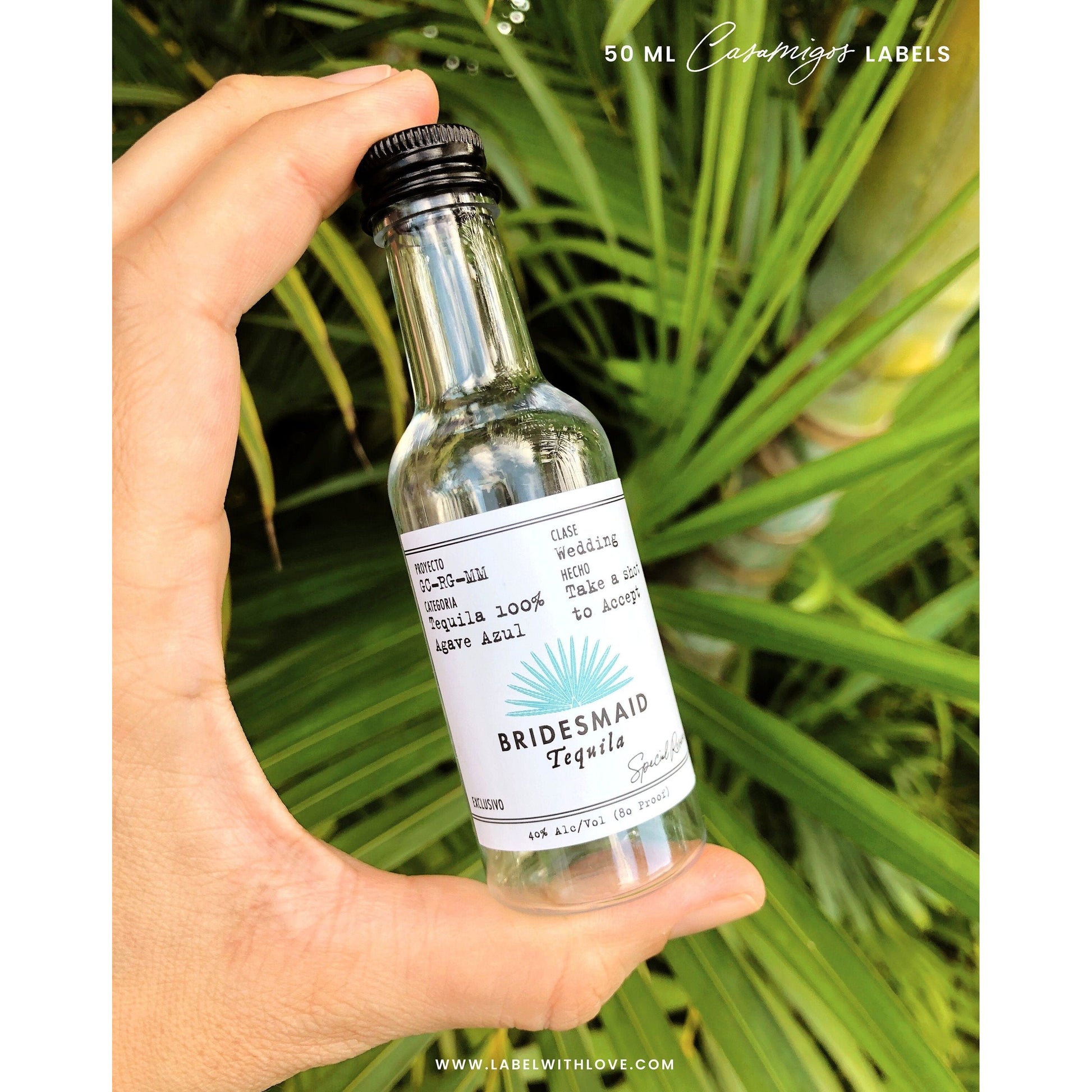 Casamigos Labels 50 mL | Bridesmaid Proposal Gift | Tequila Label | Bridal Party Gift | DIY Tequila Gift | Maid of Honor Gift