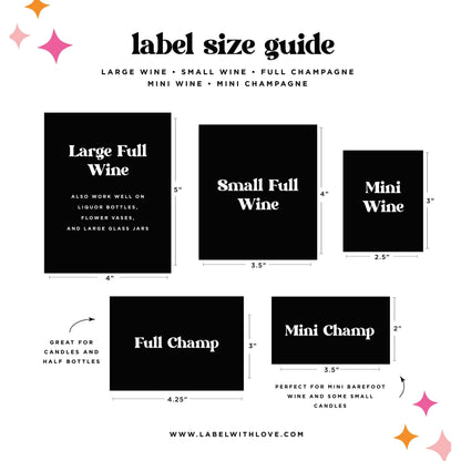 Tropical Bachelorette Party Mini Champagne Labels | Tropica Like it's Hot Palm Springs Wine Stickers | Liquor Bottle Labels - BHBA1