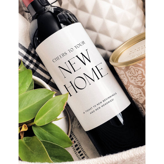 Housewarming Gift | Housewarming Wine Label | Realtor Gift to Clients | Gift for Her, Him | New Homeowner Gift | Mortgage Broker Gift HVMH